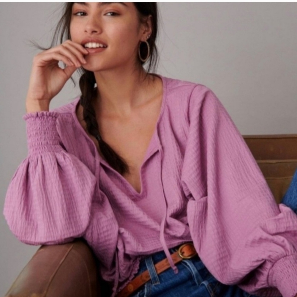 Anthropologie lavender purple top